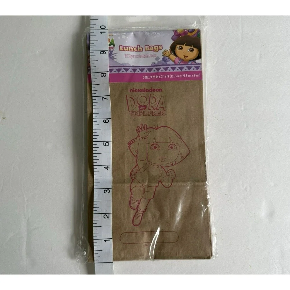 Y2K Nickelodeon DORA THE EXPLORER Lunch Bags Party Favor Paper Nick Jr. NEW